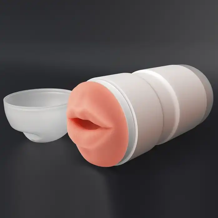Мастурбатор-ротик с вибрацией Sex In A Can Mouth Stamina Tunnel Vibrating. Фотография 3.