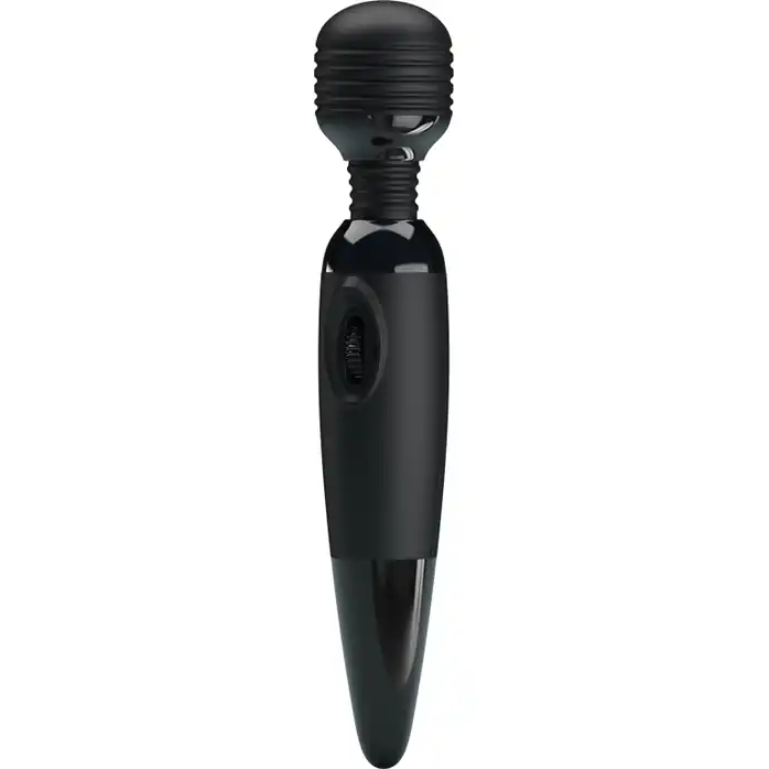 Черный вибромассажер с мощной вибрацией Power Wand. Фотография 2.