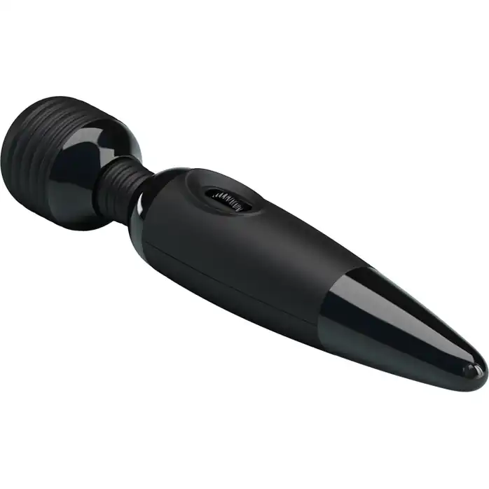 Черный вибромассажер с мощной вибрацией Power Wand. Фотография 3.
