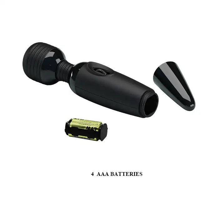 Черный вибромассажер с мощной вибрацией Power Wand. Фотография 7.