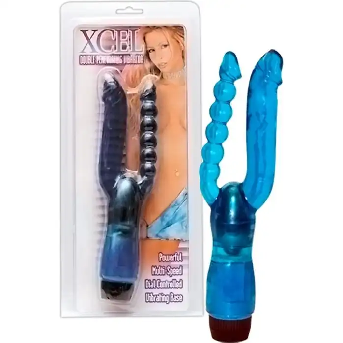 Голубой вибратор Xcel-Vibratorl - 25 см