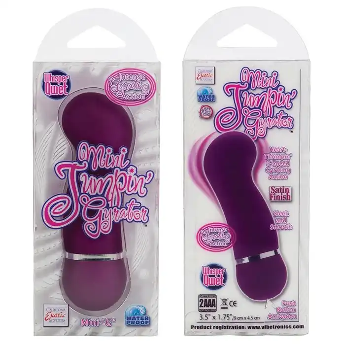 Фиолетовый мини-вибратор для точки G Gyrator - 12,5 см - Jumpin  Gyrators. Фотография 3.