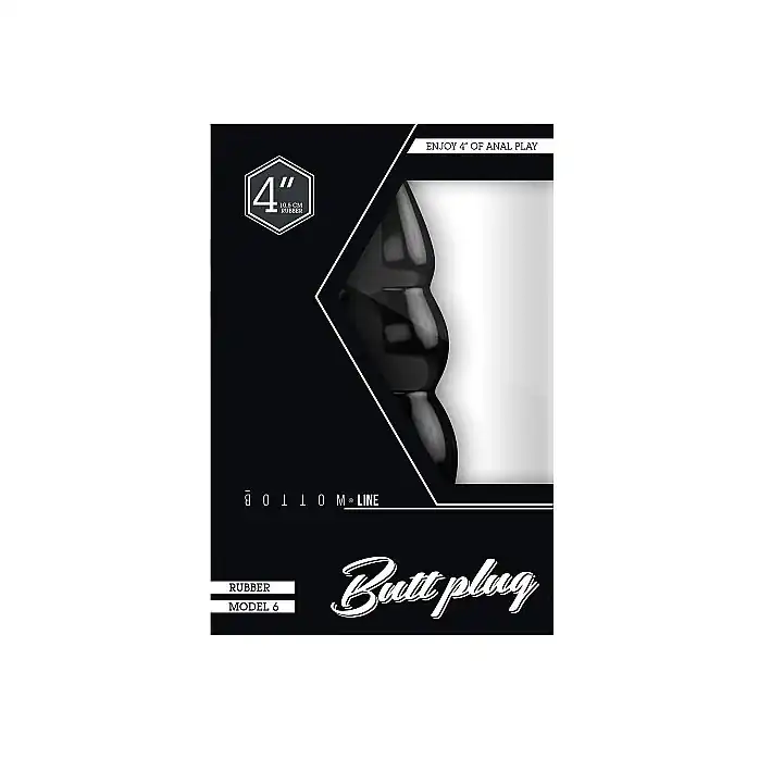 Черный анальный стимулятор Bottom Line Model 6 - 10,5 см - Bottom Line. Фотография 2.