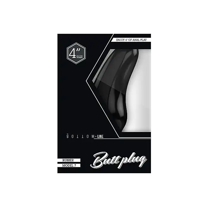 Черный изогнутый анальный стимулятор Bottom Line Model 7 - 10,5 см - Bottom Line. Фотография 2.