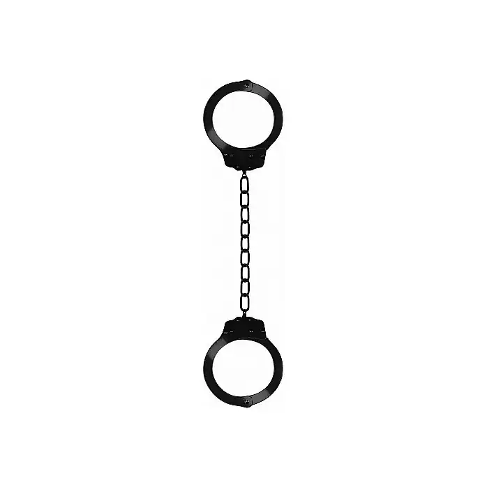 Металлические черные оковы Pleasure Legcuffs - Ouch!