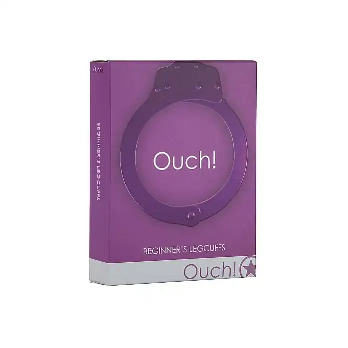 Металлические фиолетовые оковы Pleasure Legcuffs - Ouch!. Фотография 2.