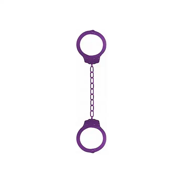 Металлические фиолетовые оковы Pleasure Legcuffs - Ouch!