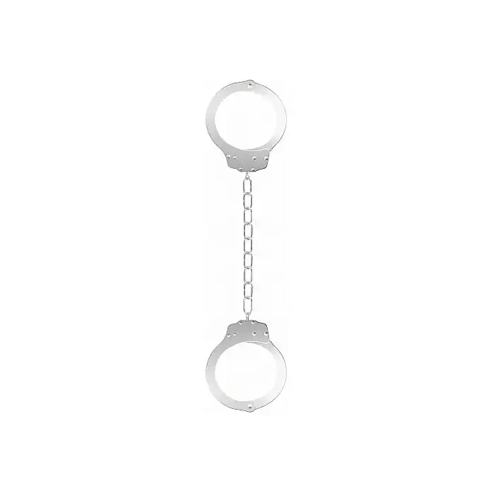 Металлические белые оковы Pleasure Legcuffs - Ouch!