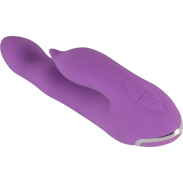 Фиолетовый вибромассажёр для внутренней и наружной стимуляции Purple Vibe G-Spot - 20 см - You2Toys. Фотография 4.