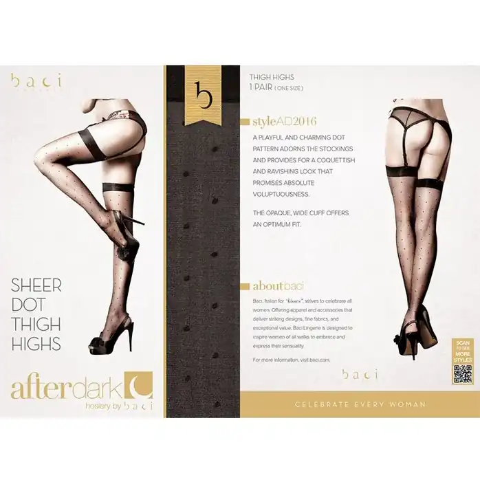 Чулочки с узором в горошек - After Dark Collection. Фотография 3.