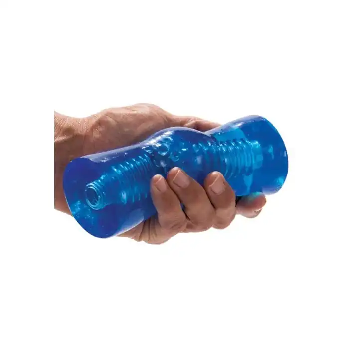 Голубой мастурбатор Climax Gems Aquamarine Hand Job Stroker - Climax. Фотография 2.