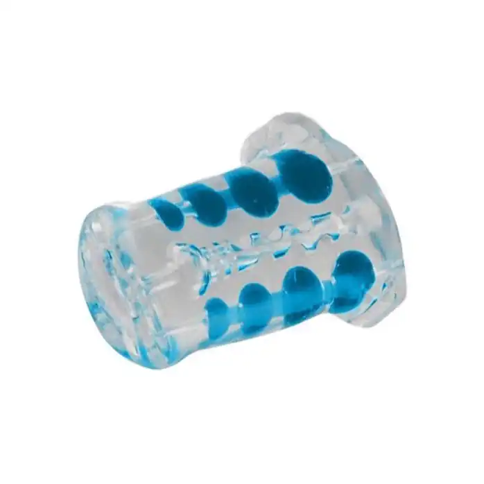 Стимулирующий мастурбатор с бусинками CyberSkin Double Pleasure Comfort Grip Stroker - CyberSkin