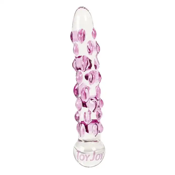 Стеклянный фаллоимитатор с шишечками Glass worxx diamond dazzler - 17 см - Glass Worxx