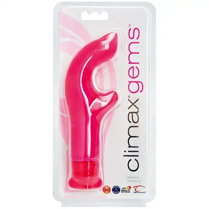 Вибратор для точки G и клитора Climax Gems Electric Quartz G - 15 см - Climax. Фотография 2.
