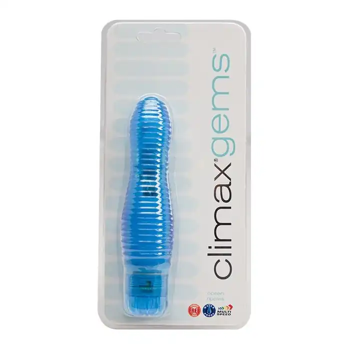 Ребристый мини-вибратор Climax Gems Ocean Ripples - 16 см - Climax. Фотография 2.