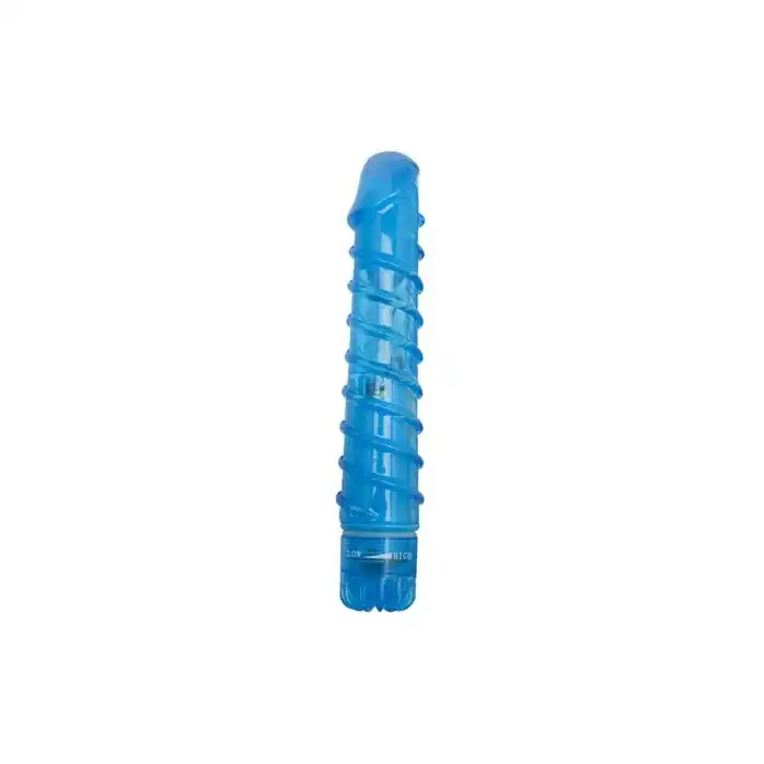 Ребристый вибратор Climax Gems Sapphire Swirl - 16 см - Climax