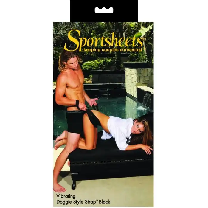 Поддерживающие ремешки с вибрацией S M Vibrating Doggie Style Strap - Sportsheets. Фотография 2.