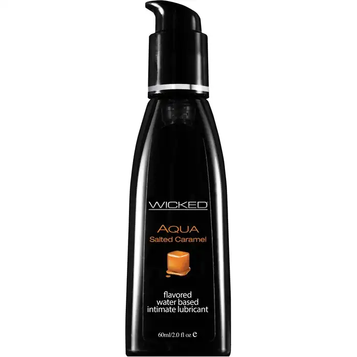 Лубрикант с ароматом соленой карамели Wicked Aqua Salted Caramel - 60 мл