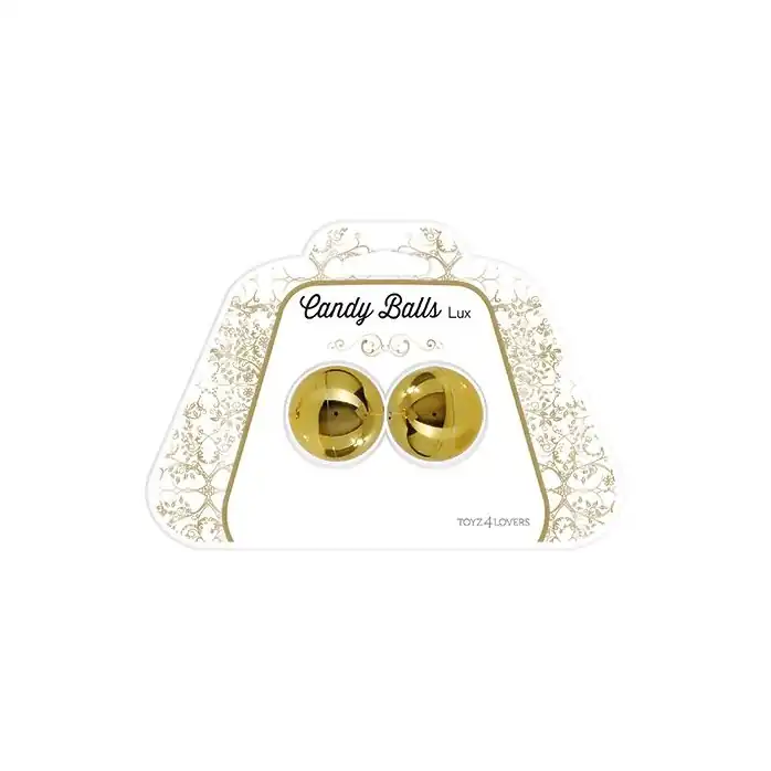 Золотистые вагинальные шарики CANDY BALLS LUX GOLD - Candy Balls. Фотография 2.