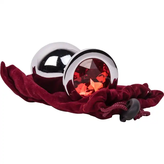 Большой плаг из стали с красным кристаллом Red Flame - 9,5 см. Фотография 4.