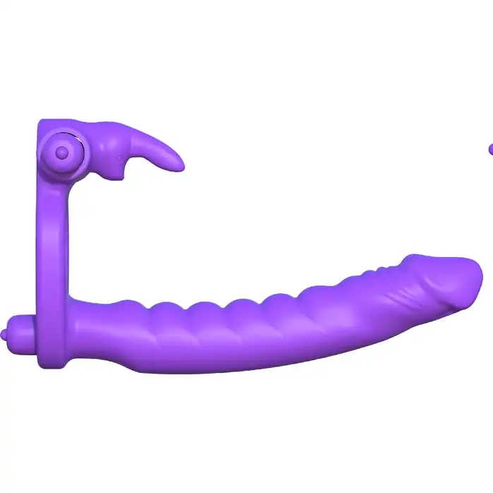 Эрекционное кольцо для двойного проникновения Silicone Double Penetrator Rabbit - Fantasy C-Ringz. Фотография 2.