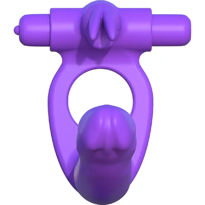 Эрекционное кольцо для двойного проникновения Silicone Double Penetrator Rabbit - Fantasy C-Ringz. Фотография 3.