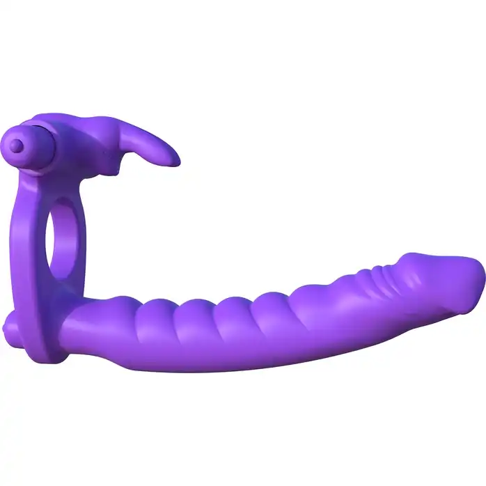 Эрекционное кольцо для двойного проникновения Silicone Double Penetrator Rabbit - Fantasy C-Ringz