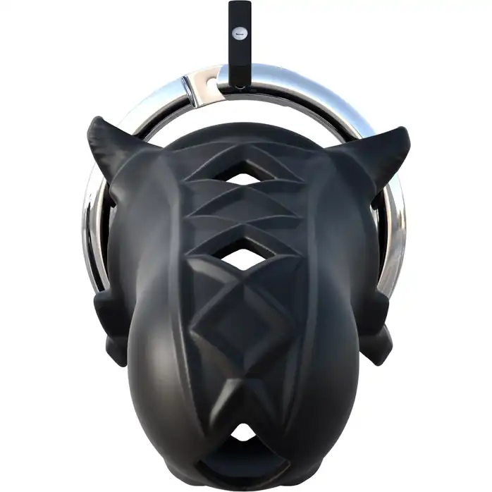 Черный замок верности Extreme Silicone Cock Blocker - Fantasy C-Ringz . Фотография 3.