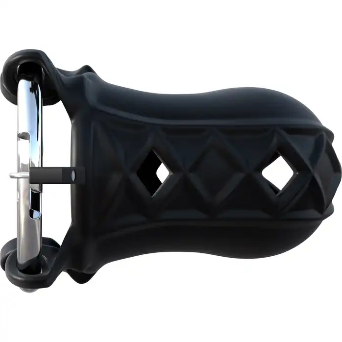 Черный замок верности Extreme Silicone Cock Blocker - Fantasy C-Ringz . Фотография 4.