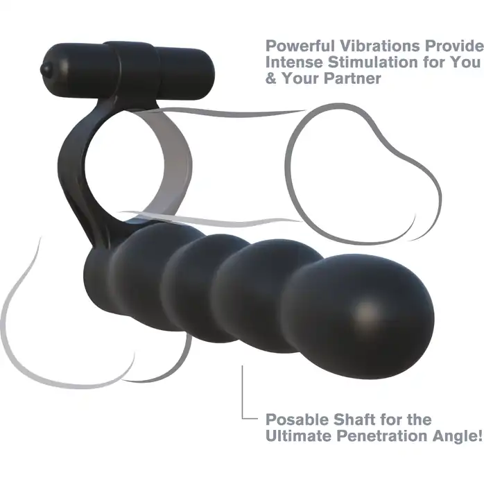 Эрекционное кольцо для двойного проникновения Posable Partner Double Penetrator - Fantasy C-Ringz. Фотография 6.