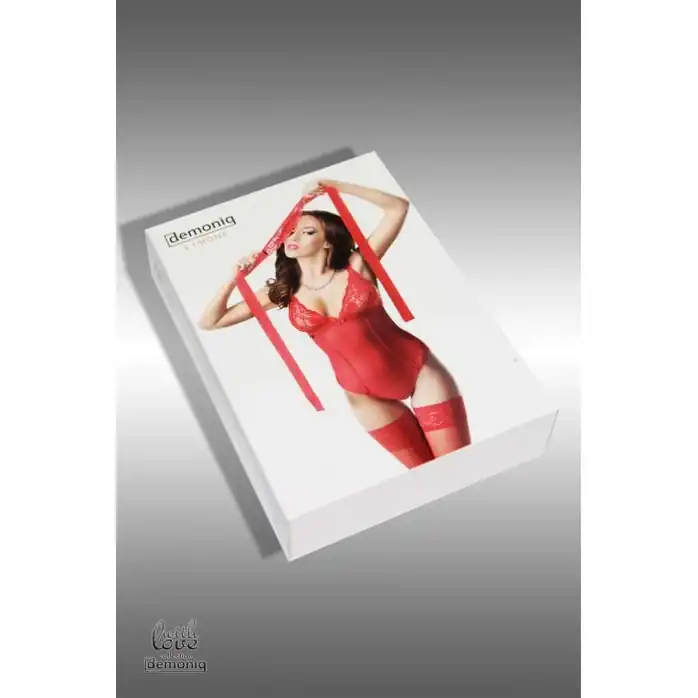 Полупрозрачное боди Simone с ажурной маской для глаз - With Love collection. Фотография 12.