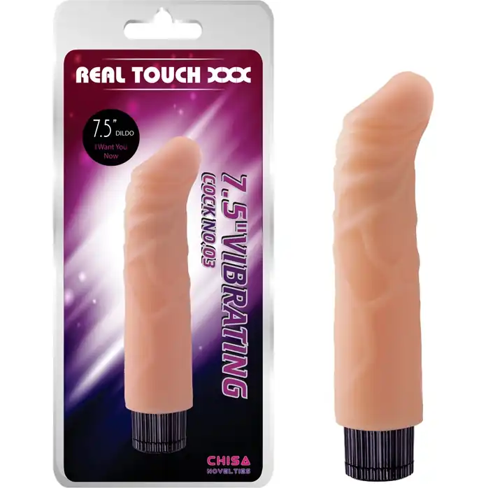 Загнутый вибратор для стимуляции точки G - 19 см - Real Touch XXX. Фотография 2.