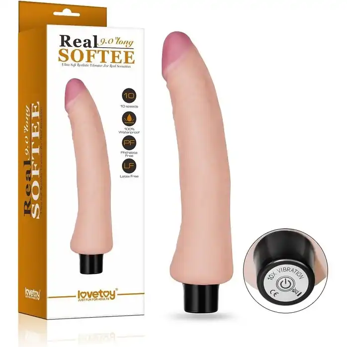 Реалистичный вибратор Real Softee - 22,8 см. Фотография 2.