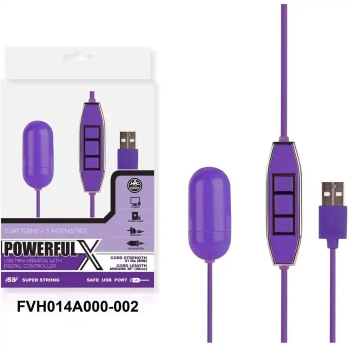 Фиолетовое виброяйцо с контроллером, работающее от USB