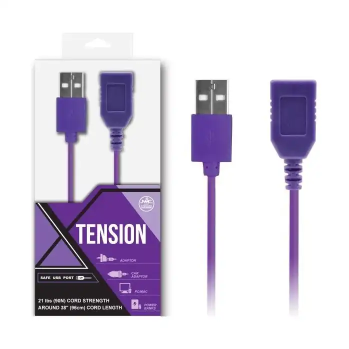 Фиолетовый удлинитель USB-провода - 100 см