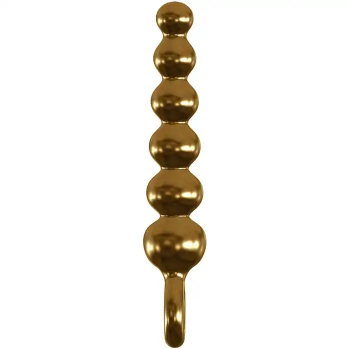 Золотистая анальная виброёлочка из стекла - 18,4 см - Icicles Gold Edition. Фотография 3.
