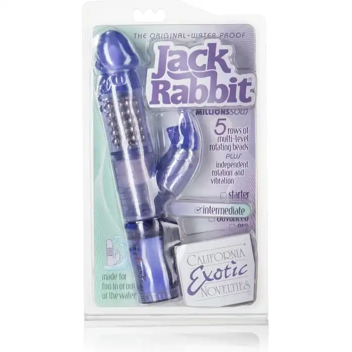 Фиолетовый вибромассажер Waterproof Jack Rabbit - 22 см - Jack Rabbits. Фотография 2.