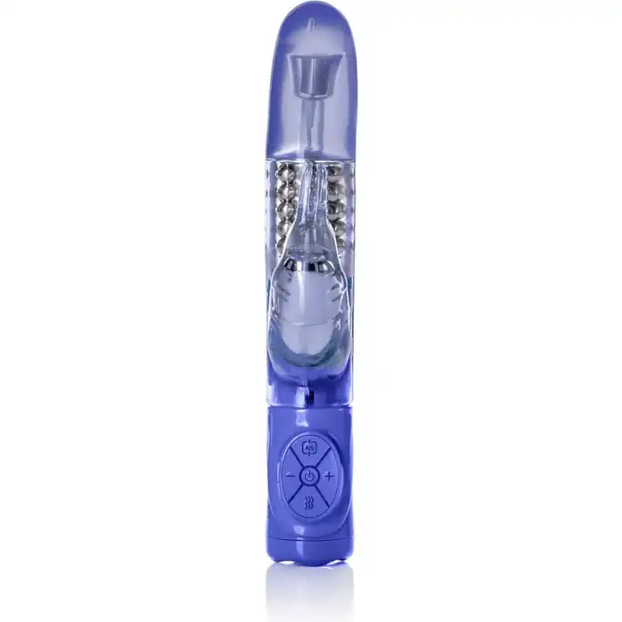 Фиолетовый вибромассажер ADVANCED G JACK RABBIT с загнутым кончиком - 22 см - Jack Rabbits. Фотография 3.