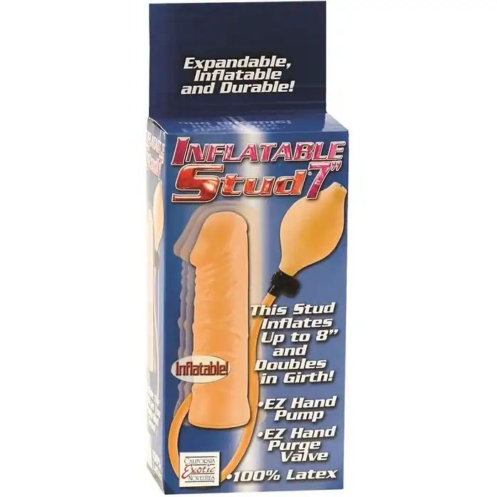 Телесный анальный расширитель Inflatable Stud - 17 см - Anal Toys. Фотография 2.