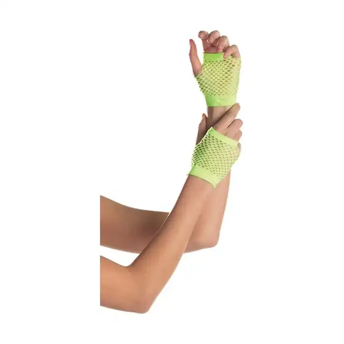 Короткие перчатки Fishnet Gloves. Фотография 5.