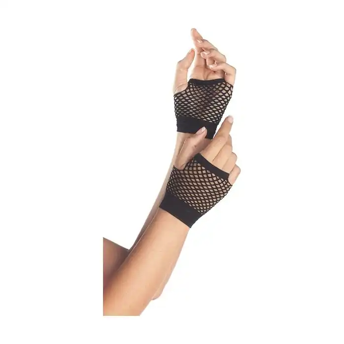 Короткие перчатки Fishnet Gloves. Фотография 8.