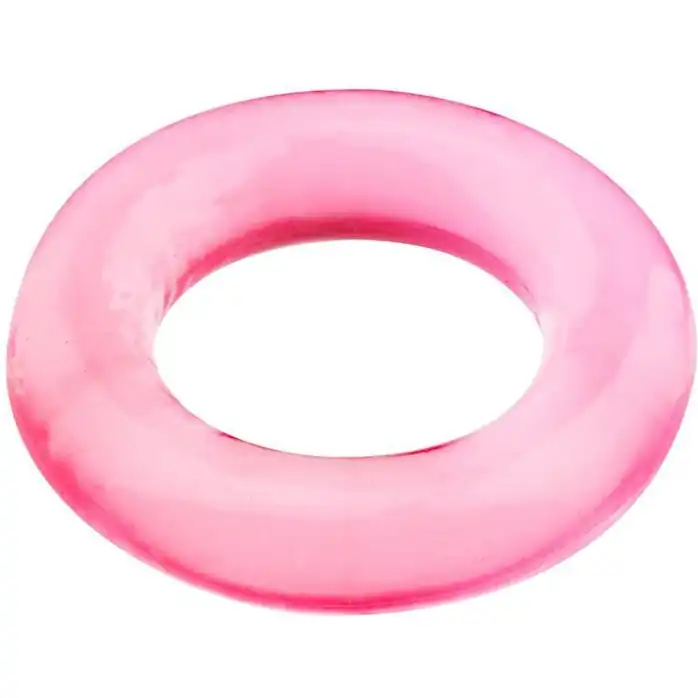 Розовое эрекционное кольцо BASICX TPR COCKRING PINK - BasicX