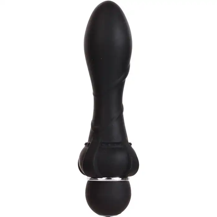 Чёрный вибромассажер для анальной стимуляции PURRFECT SILICONE ANAL VIBRATOR BLACK - 12,7 см - Purrfect Silicone
