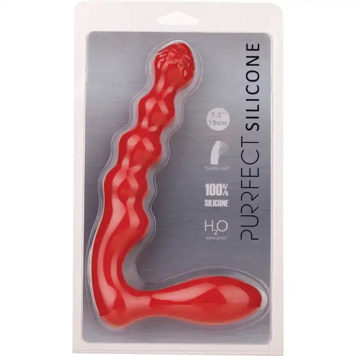 Красный силиконовый стимулятор PURRFECT SILICONE - 19 см - Purrfect Silicone. Фотография 2.