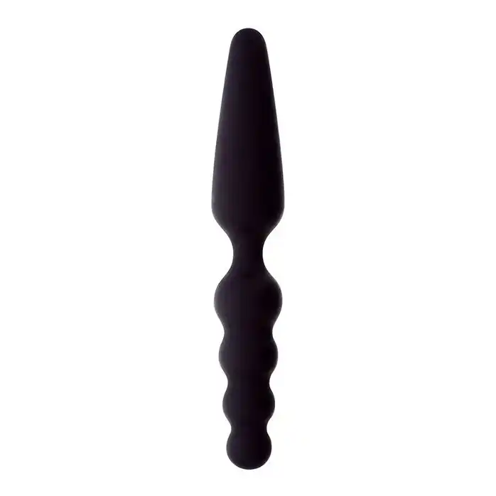 Чёрный двусторонний массажер для анальной стимуляции MENZSTUFF DUAL PROBE - 18 см - MenzStuff