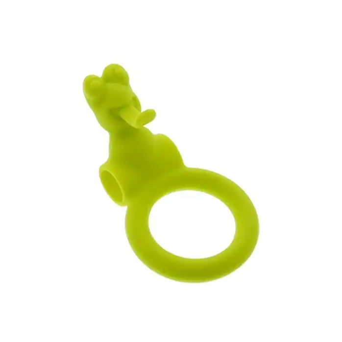 Зелёное эрекционное кольцо с вибрацией NEON FROGGY STYLE VIBRATING RING - Neon