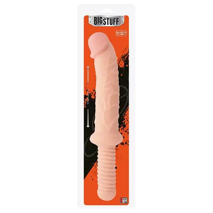 Телесный фаллоимитатор с ручкой BIGSTUFF DONG WITH HANDLE - 32 см - BigStuff. Фотография 2.