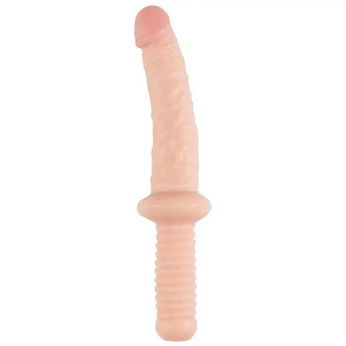 Телесный фаллоимитатор с ручкой BIGSTUFF DONG WITH HANDLE - 32 см - BigStuff