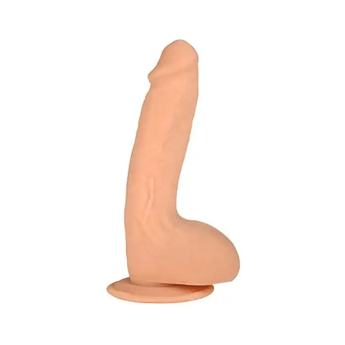 Телесный фаллоимитатор на присоске XSKIN 7 TPR DONG FLESH - 18 см - X-Skin