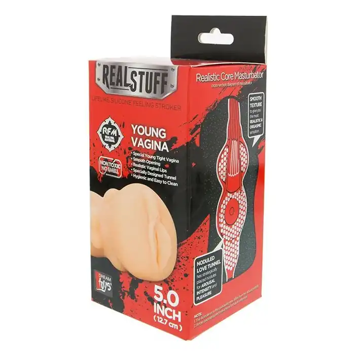 Телесный мастурбатор-вагина REALSTUFF YOUNG VAGINA - RealStuff. Фотография 2.